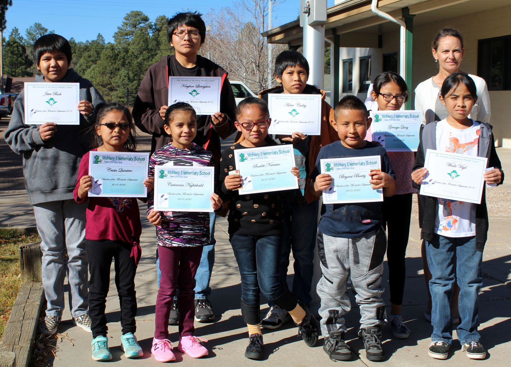 McNary Elementary students of month